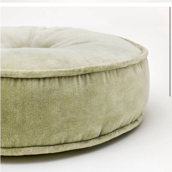 Velvet Round Throw Pillow Light Sage - Threshold designed with Studio McGee NWOT - Picture 2 of 4